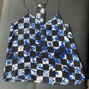 Tibi Racerback Silk Cami